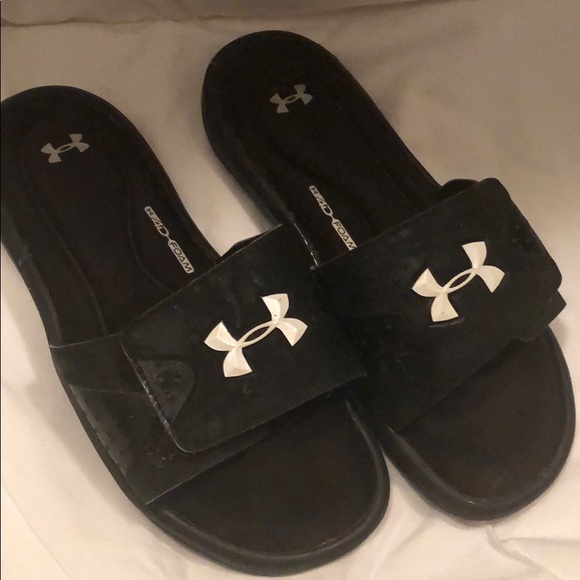 under armour velcro slides